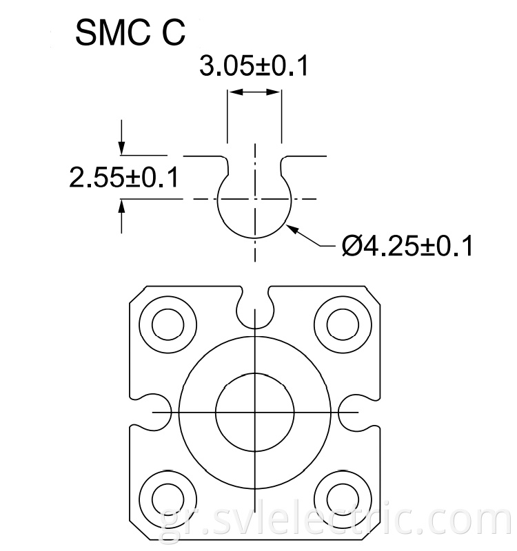 C groove cylinder magnetic sensor